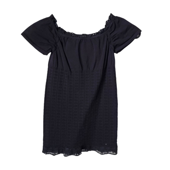 VICTORIA'S SECRET Vintage Y2K Off Shoulder Sheer Mesh Bodycon Blouse Baddie M - Picture 2 of 9
